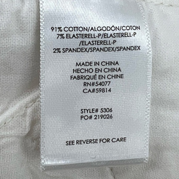 CAbi Junior's Ivory Skinny Jeans Size 2 - Picture 5 of 5